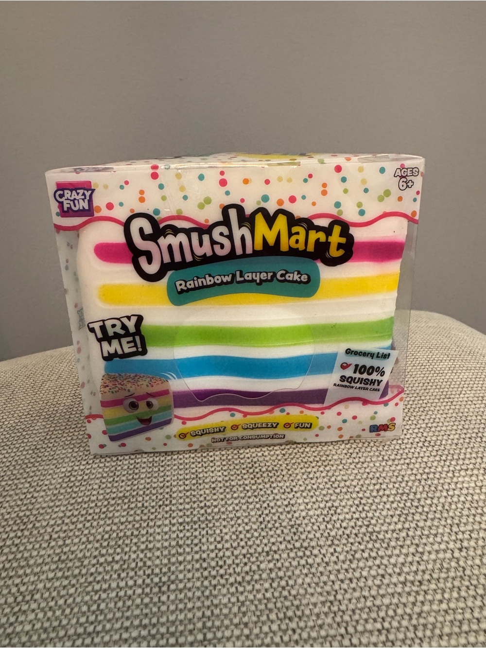 SmushMart Rainbow Layer Cake Squishy Toy